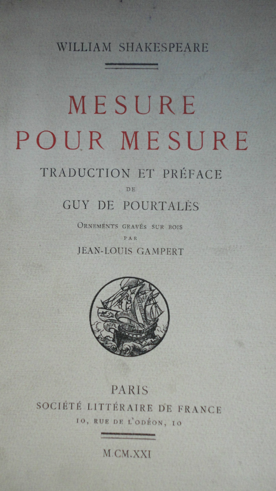 Illustrated edition of a Shakespeare classic<span class="lla-card-orig-wrap"><span class="lla-card-orig">❦ SHAKESPEARE Mesure pour mesure ILLUSTRE par Gambert</span></span> - La Librairie Antique