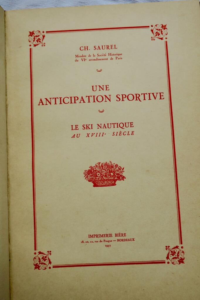 18th-century water skiing: A sporting anticipation