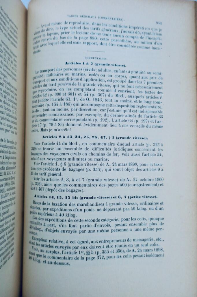 SNCF CODE ANNOTÉ DES CHEMINS DE FER EN EXPLOITANTS 1905