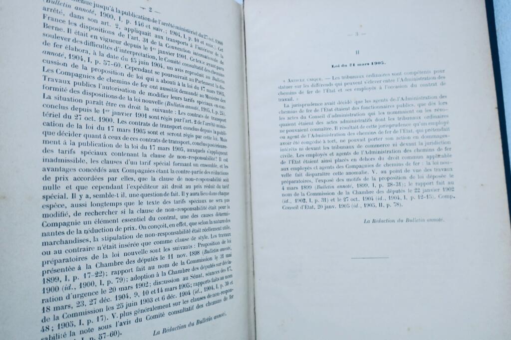 SNCF CODE ANNOTÉ DES CHEMINS DE FER EN EXPLOITANTS 1905