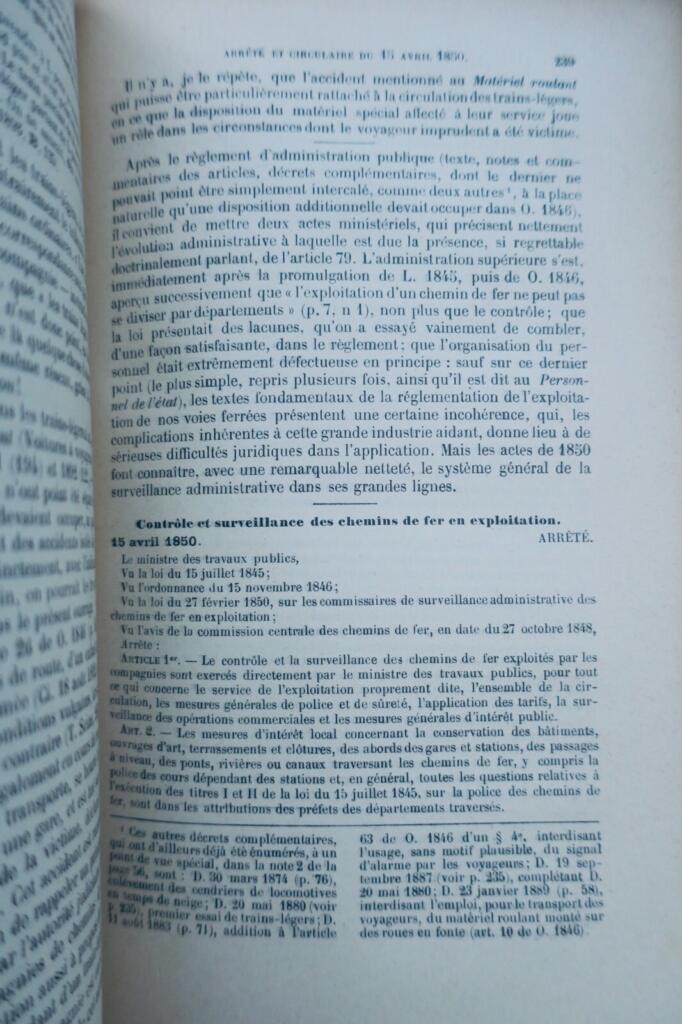 SNCF CODE ANNOTÉ DES CHEMINS DE FER EN EXPLOITANTS 1905