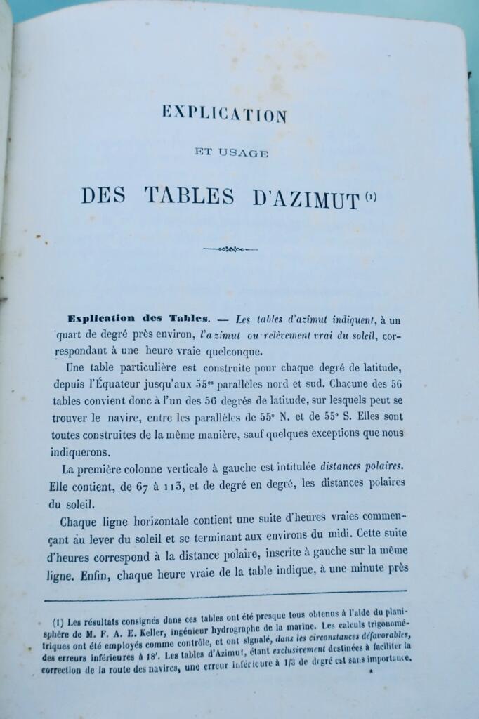 Solar Azimuth Tables 61° South and North