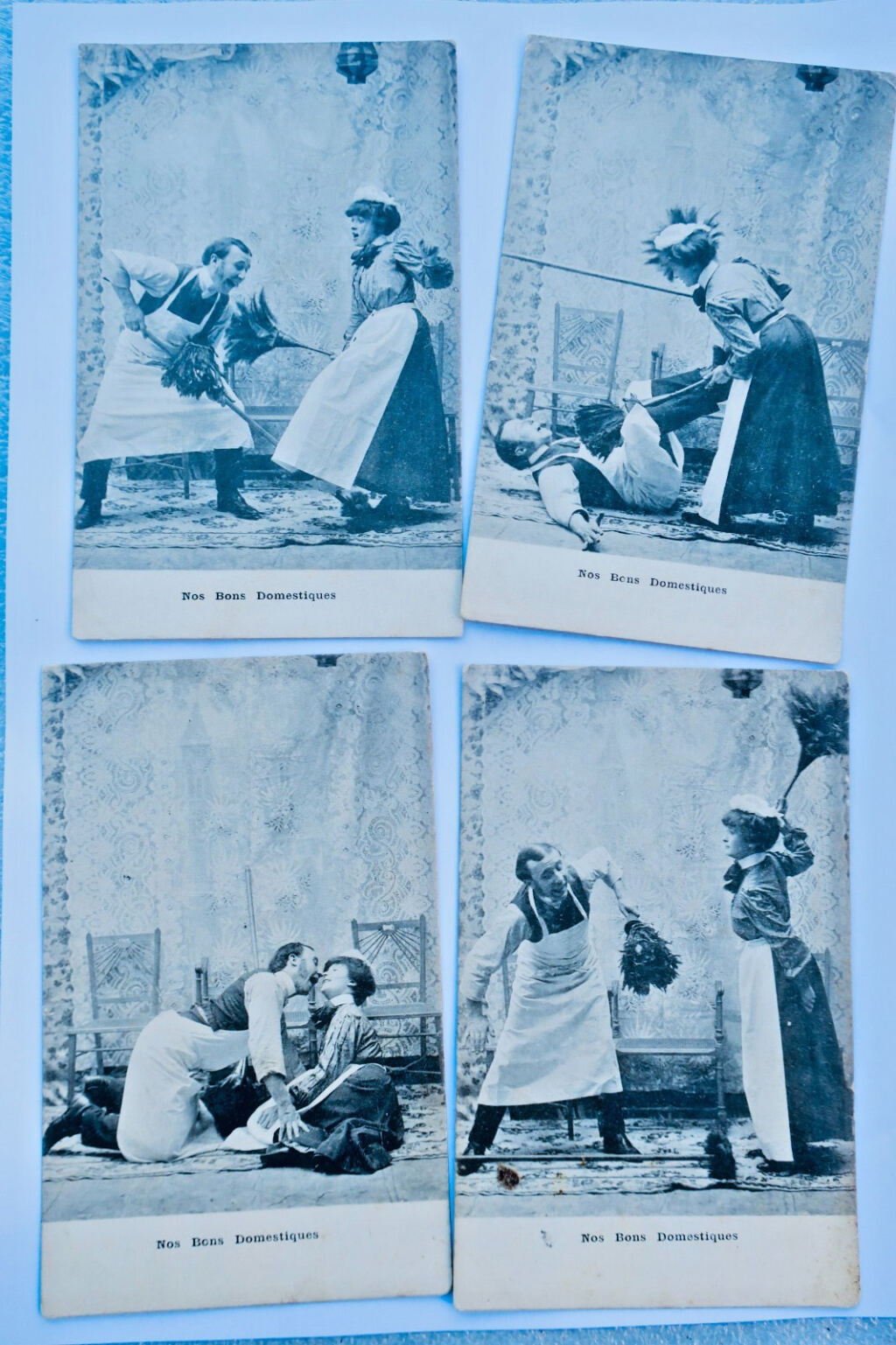 Soubrette Bonnes Valets nos bons domestiques 4 CPA