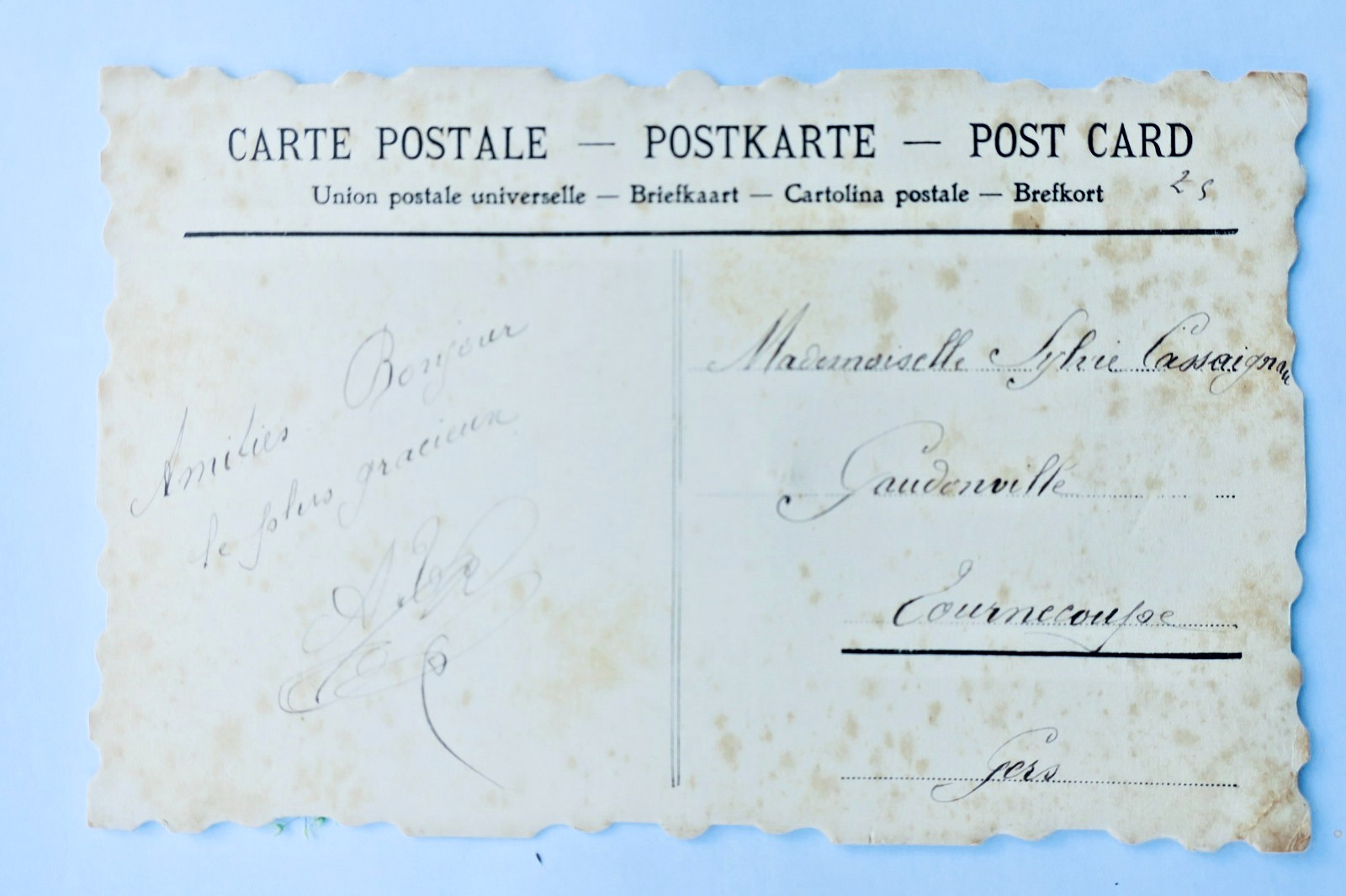 Souhaits sincères composition florale et végétal BELLE EPOQUE 1907 - La Librairie Antique