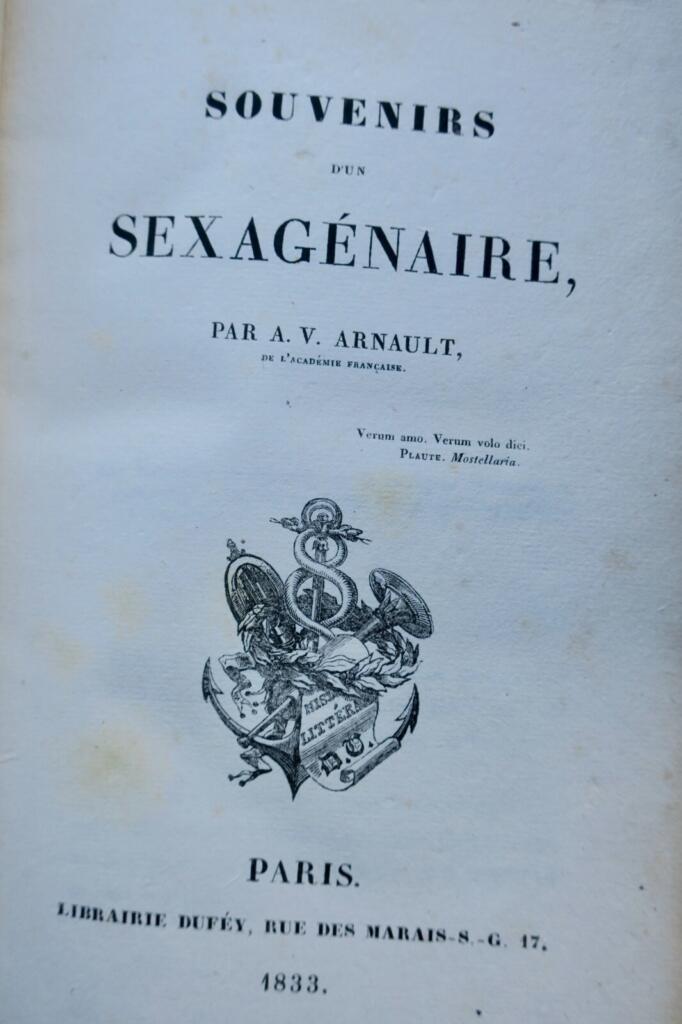 Souvenirs d&rsquo;un sexagénaire 1833
