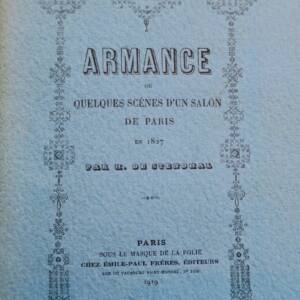 STENDHAL Armance ou quelques scènes d'un salon de Paris en 1827
