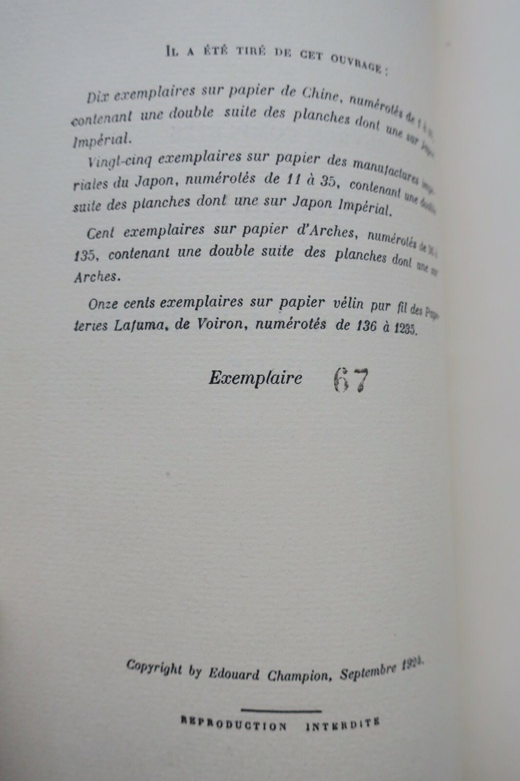 STENDHAL HISTOIRE DE LA PEINTURE EN ITALIE sur Arches nté 1924 – Image 6