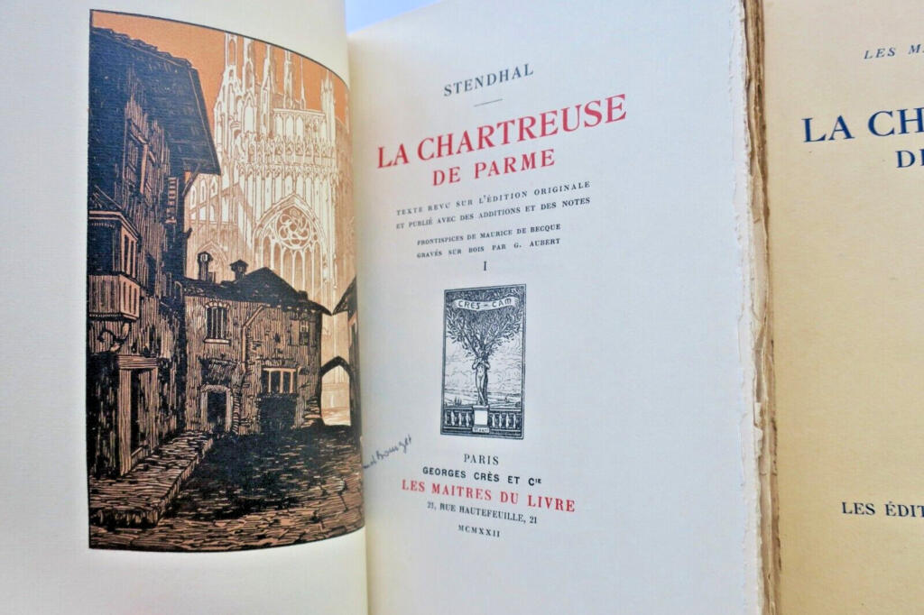 Stendhal La chartreuse de Parme / vélin