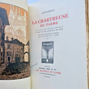 Stendhal La chartreuse de Parme / vélin