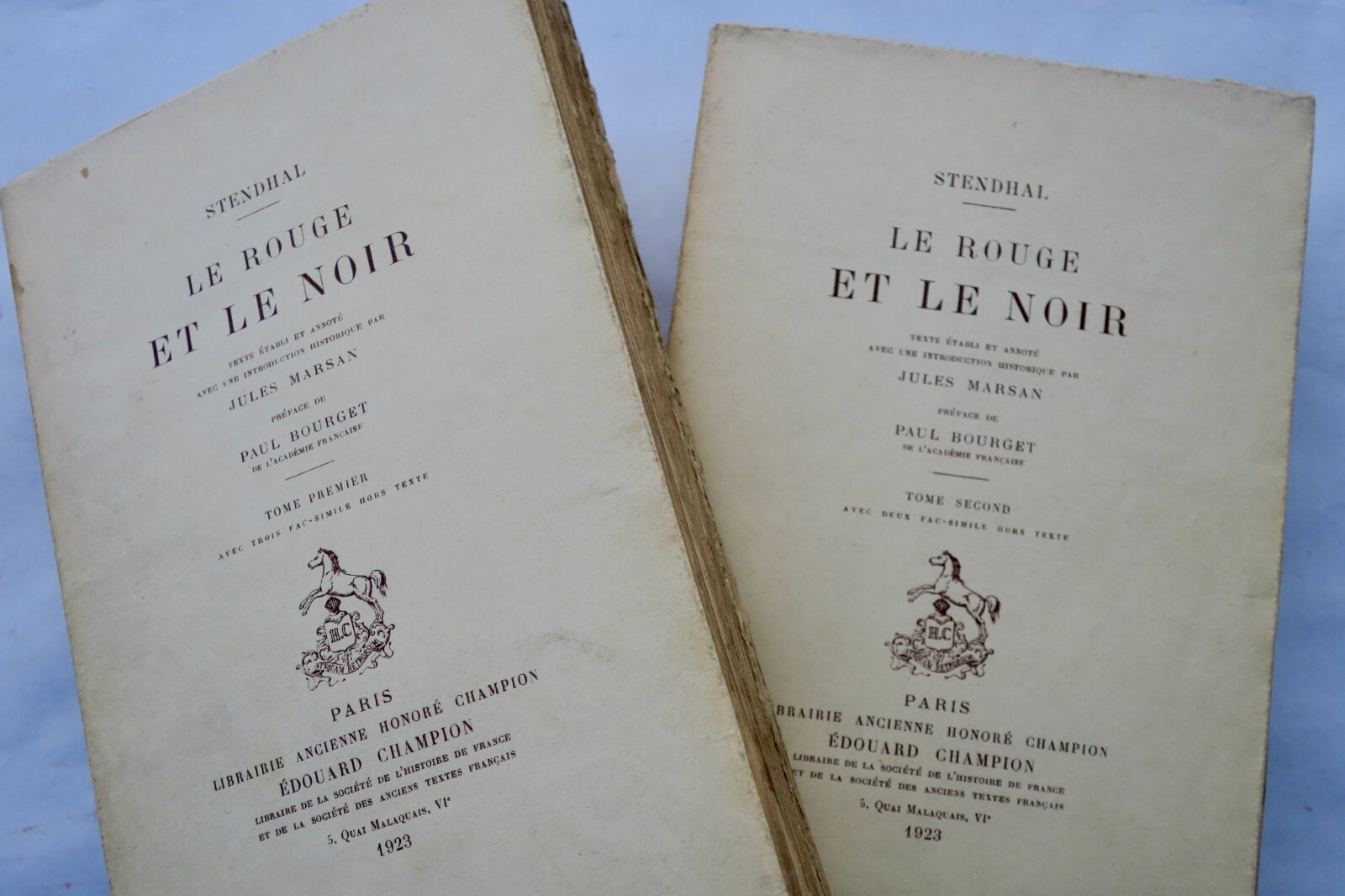The Red and the Black - Premier Edition on Laid Paper<span class="lla-card-orig-wrap"><span class="lla-card-orig">❦ STENDHAL. LE ROUGE ET LE NOIR sur vélin</span></span> - La Librairie Antique