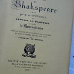 STENDHAL. Racine et Shakspeare 1927 Réponse au manifeste contre le Romantisme