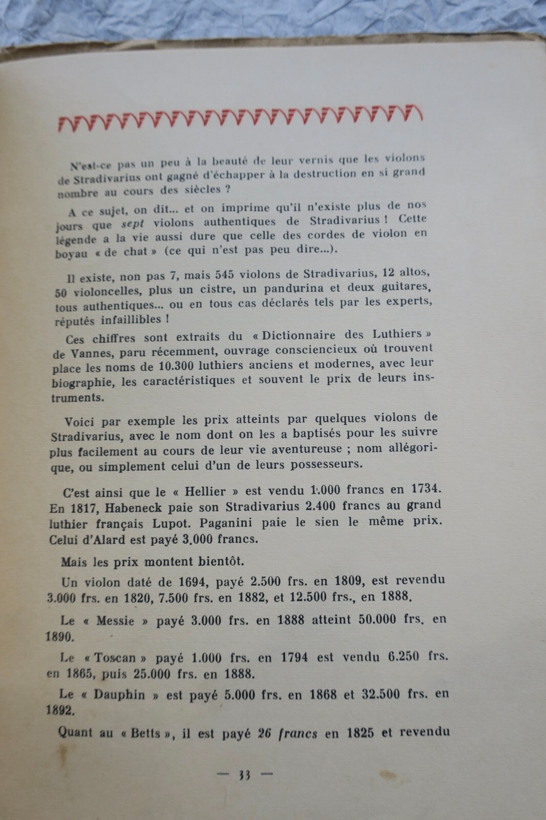 Stradivarius Der Hobel für die Feder 1934