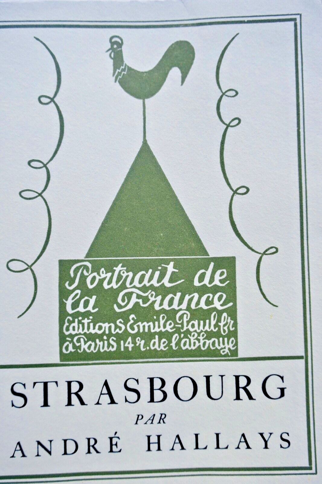 Strasbourg: French Regional Portrait<span class="lla-card-orig-wrap"><span class="lla-card-orig">❦ STRASBOURG – Portrait de La France ex nté sur Vélin</span></span> - La Librairie Antique