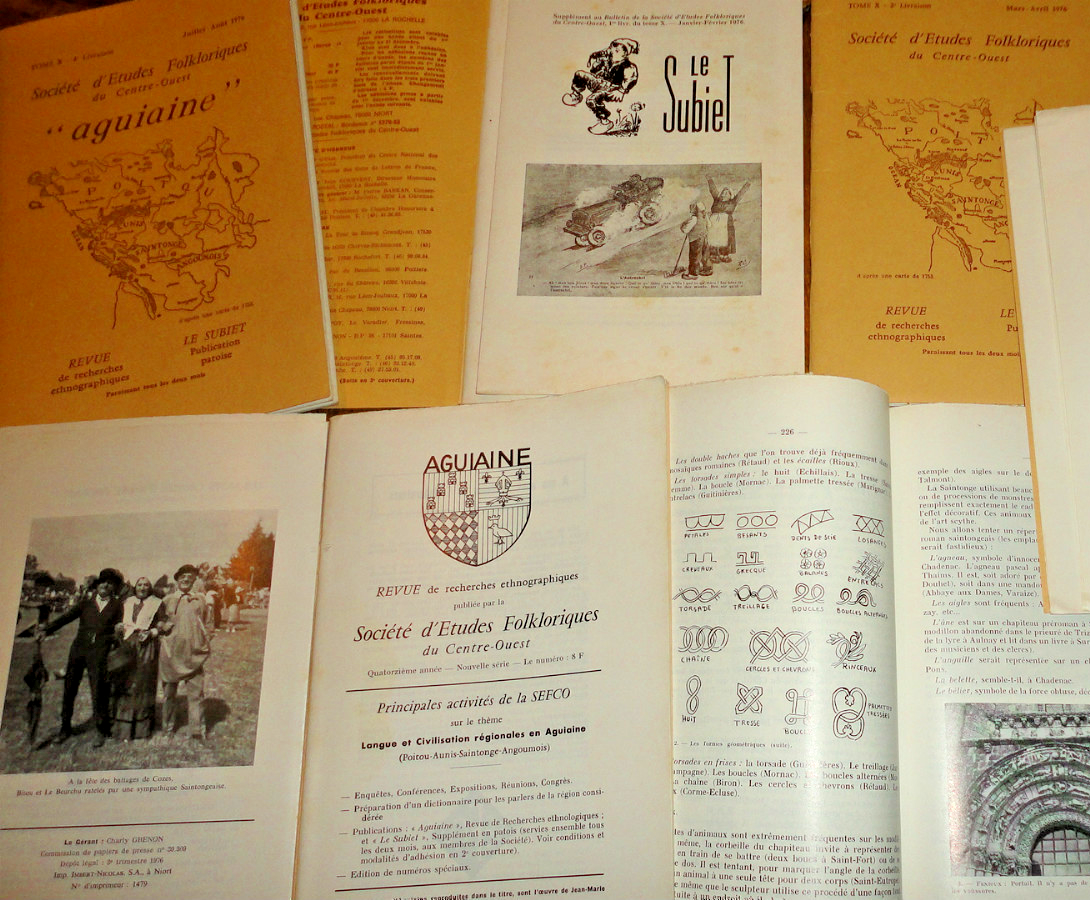 Subiet Société d’études folkloriques du Centre-Ouest subiet AGUIAINE 1976