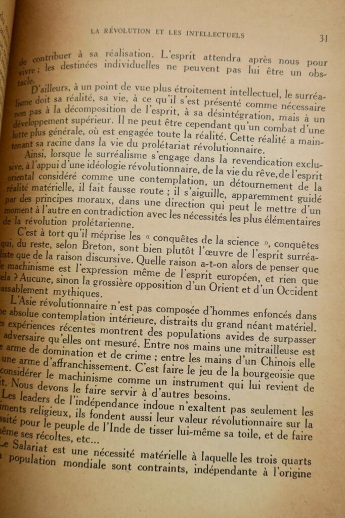 Revolution and Intellectuals: Surrealism Manifesto