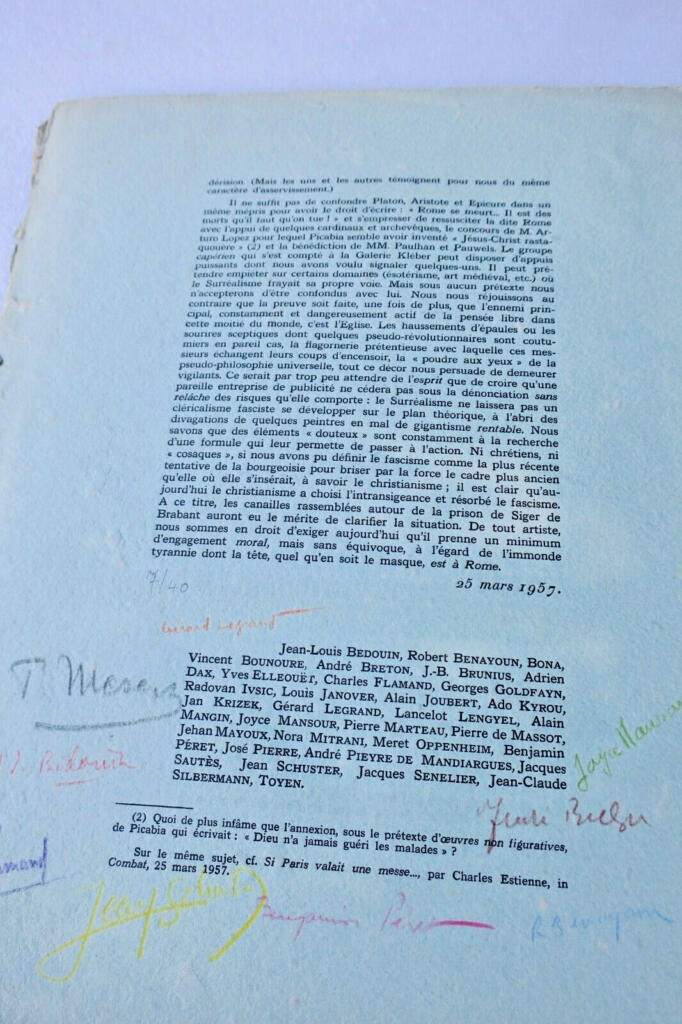 Surrealism Tract Surrealist Warning Shot 1957