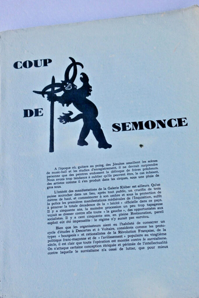 Surrealism Tract Surrealist Warning Shot 1957