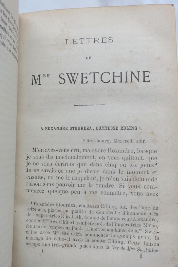 Letters from Madame Swetchine