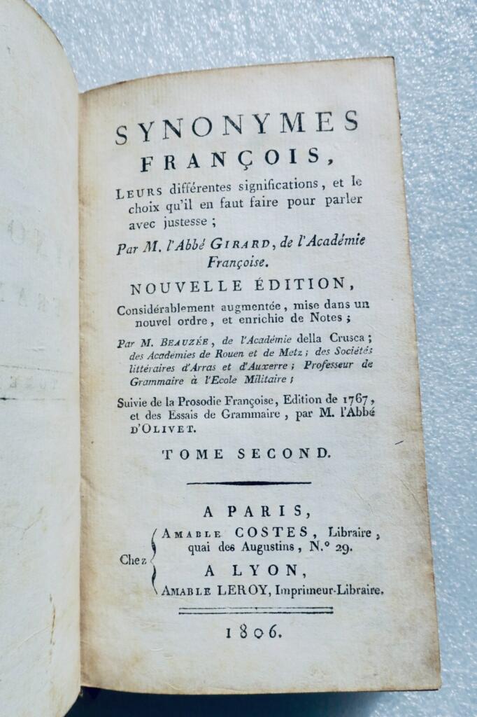 Französische Synonyme und ihre Unterscheidungen