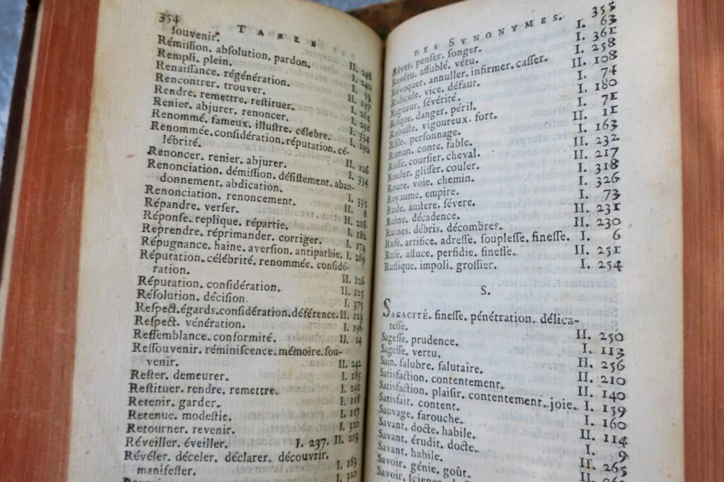 Synonymes françois, leurs différentes significations, et ..1789