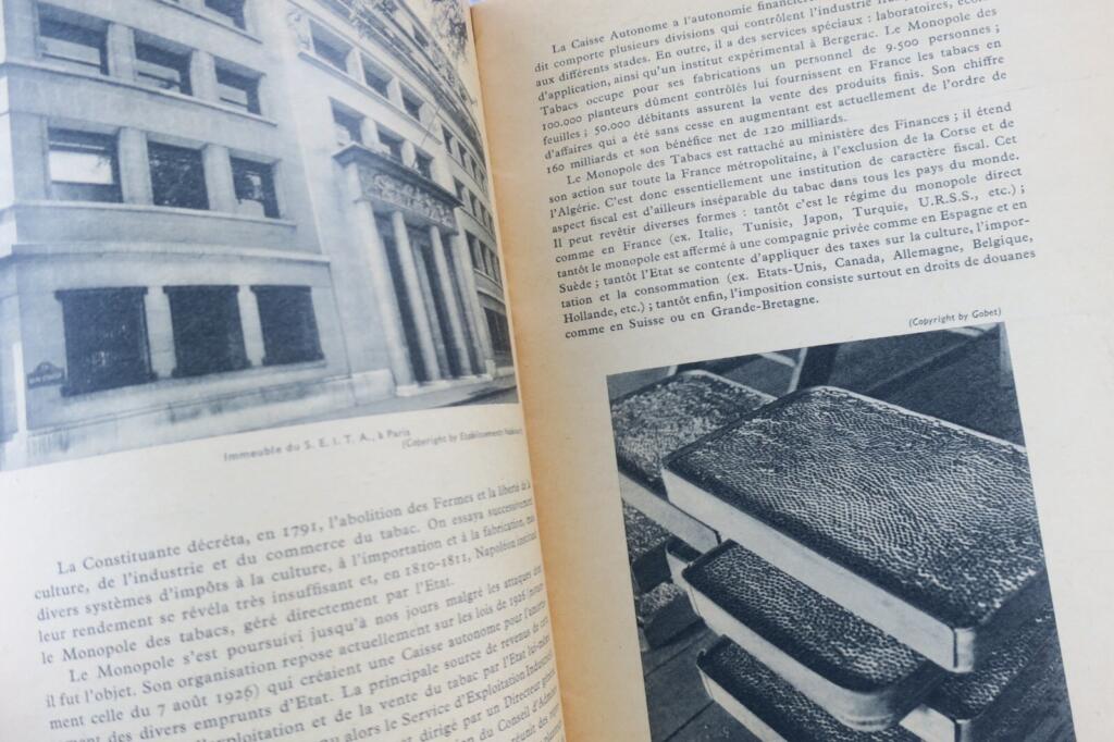 Französische Tabakdokumentation von 1952