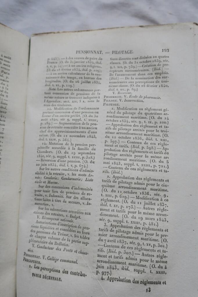 法国法律公报十年索引1834-1844