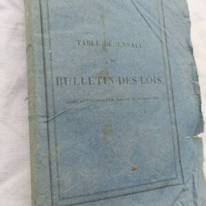 Table Décennale du Bulletin des Lois 1834-1844