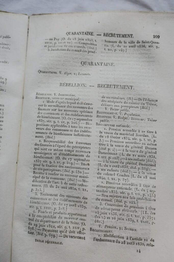 法国法律公报十年索引1834-1844