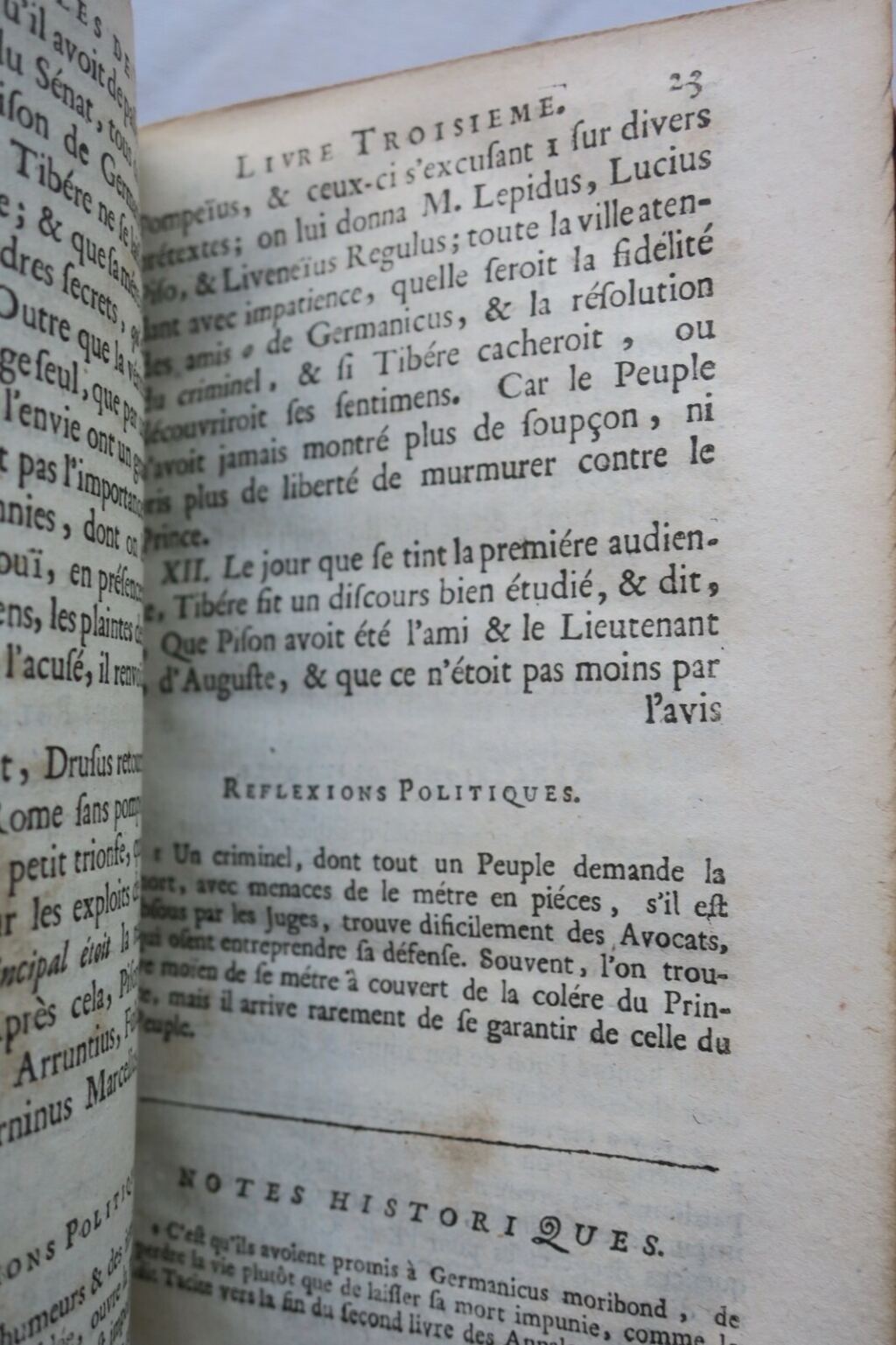 Tacitus annotated political and historical commentary
