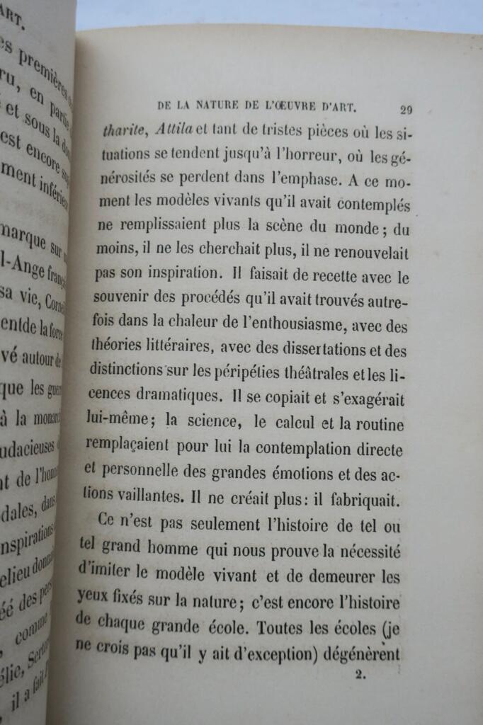 TAINE Philosophie de l’ Art 1865