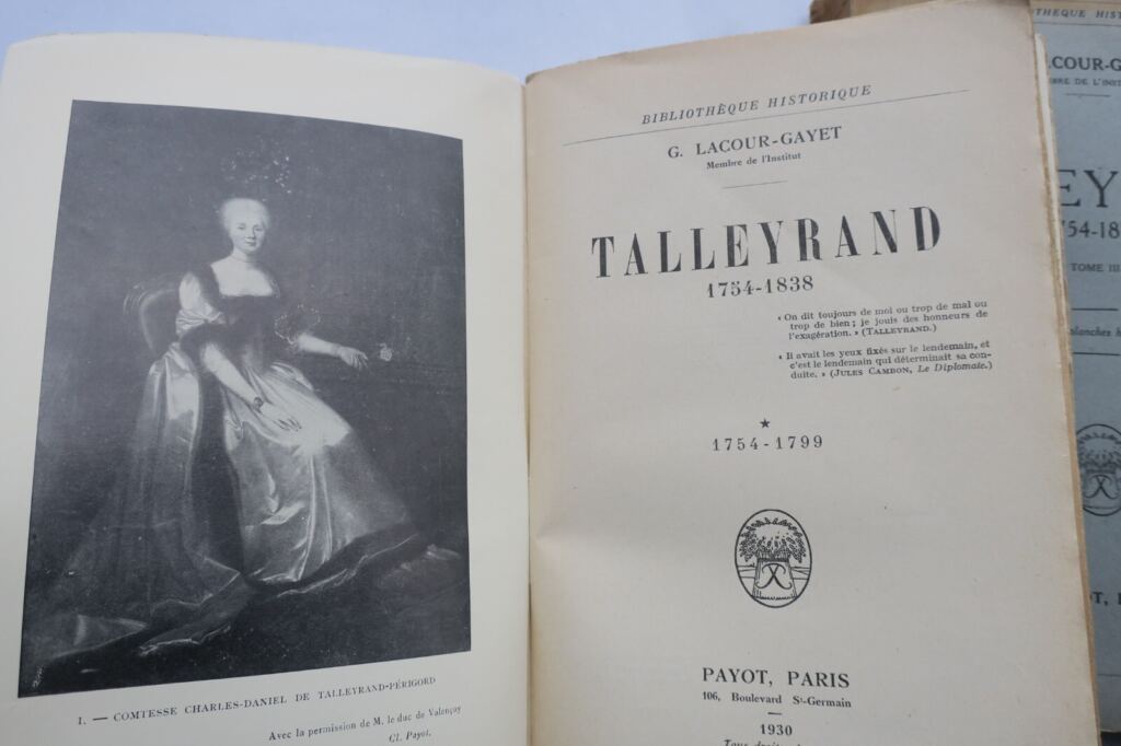 Talleyrand. 1754-1838 + 手紙