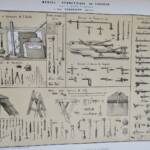 Tapisserie d’ameublement manuelle géométrique 1864 - La Librairie Antique
