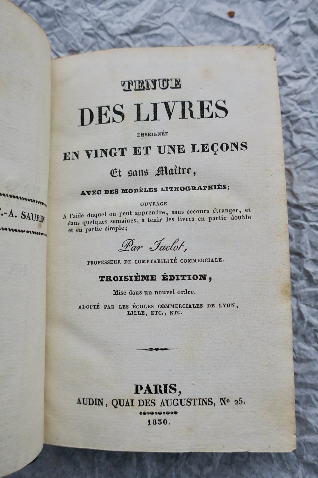 Buchführung in einundzwanzig Lektionen<span class="lla-card-orig-wrap"><span class="lla-card-orig">❦ tenue des livres enseignée en vingt et une leçons et sans maître 1830</span></span> - La Librairie Antique