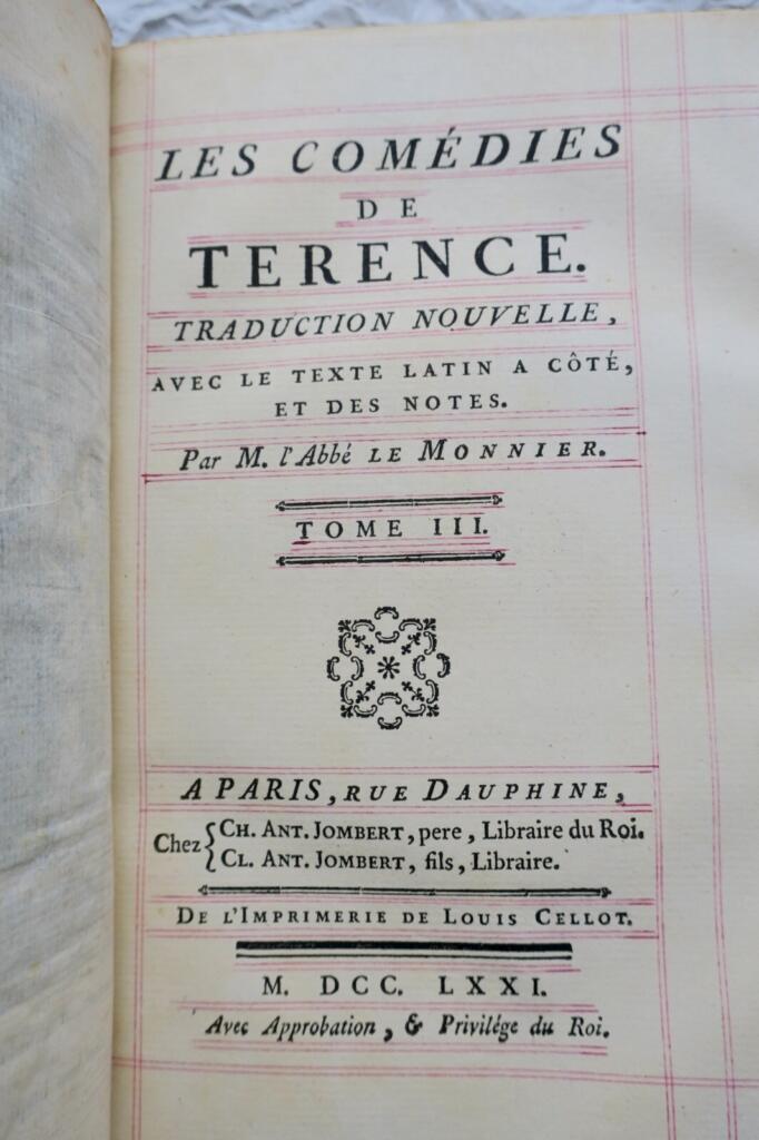 Terence's Comedies with Latin text and scholarly notes
