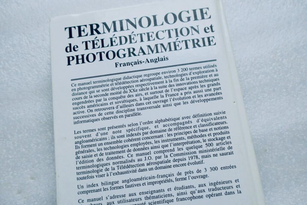 Remote Sensing and Photogrammetry Terminology Dictionary