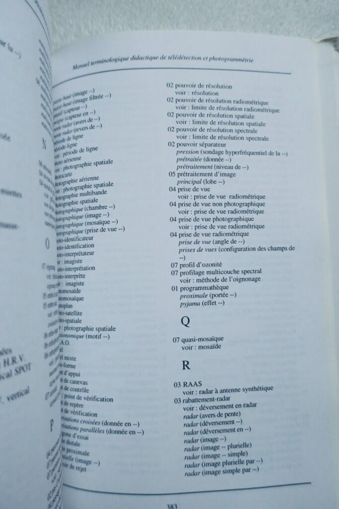 Remote Sensing and Photogrammetry Terminology Dictionary