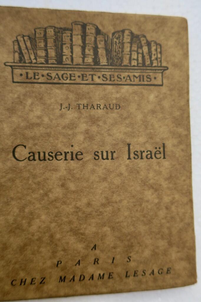 THARAUD Causerie sur Israël ex. papier Madagascar