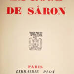 Tharaud La rose de Sâron 1927 EO sur pur fil