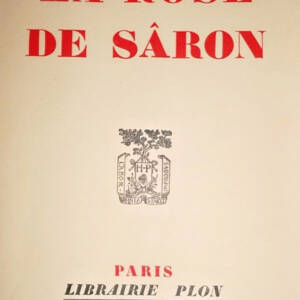 Tharaud The Rose Of Sâron 1927 EO On Pure Thread