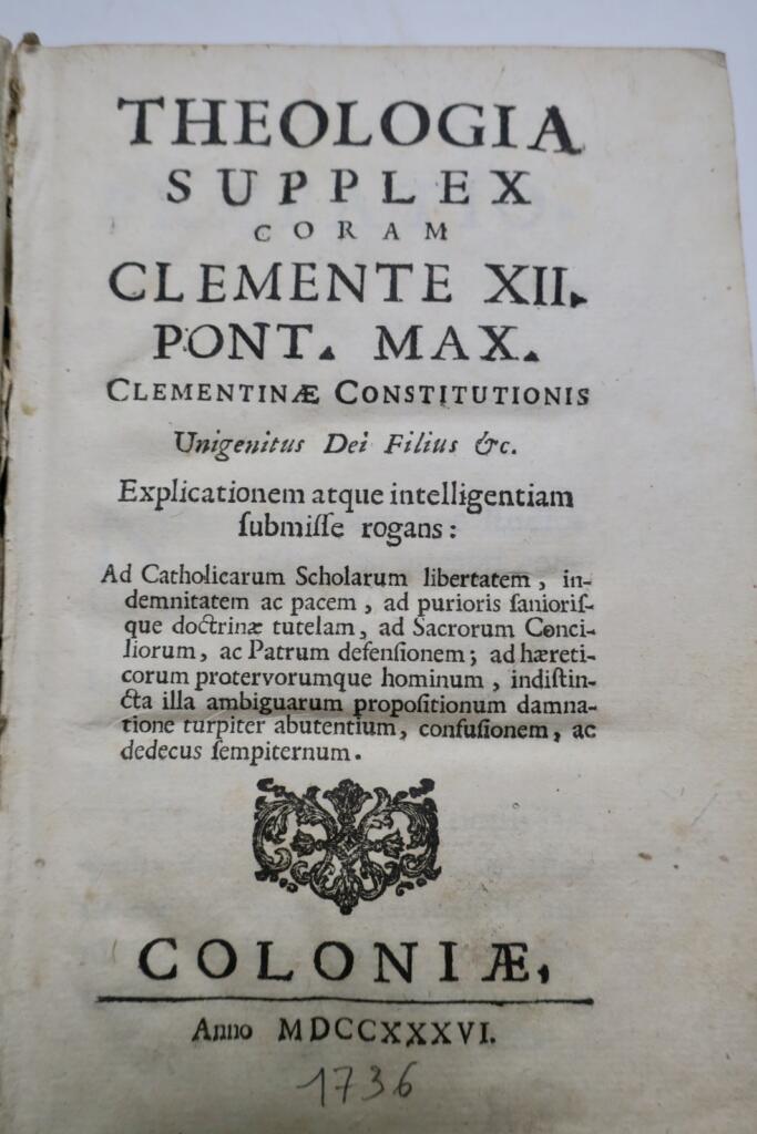 Flehende Theologie vor Papst Clemens XII