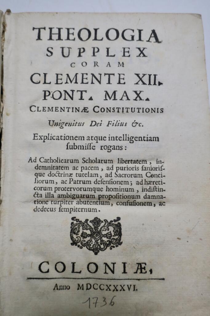 Theologische Bittschrift an Papst Clemens XII zur Unigenitus-Konstitution