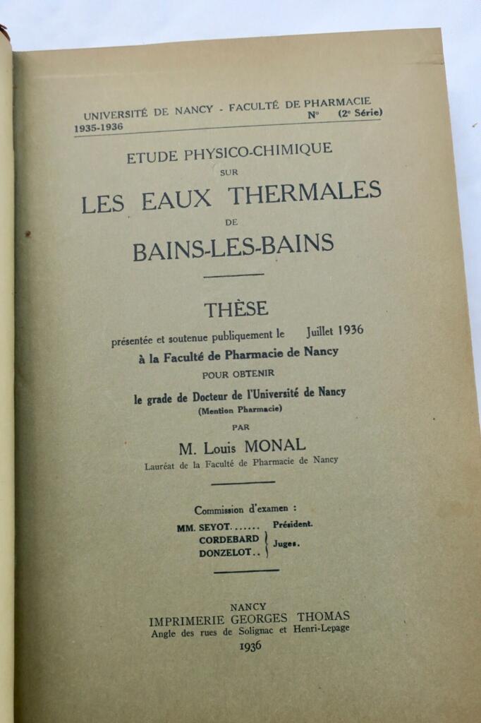 Untersuchung der Thermalquellen von Bains-les-Bains