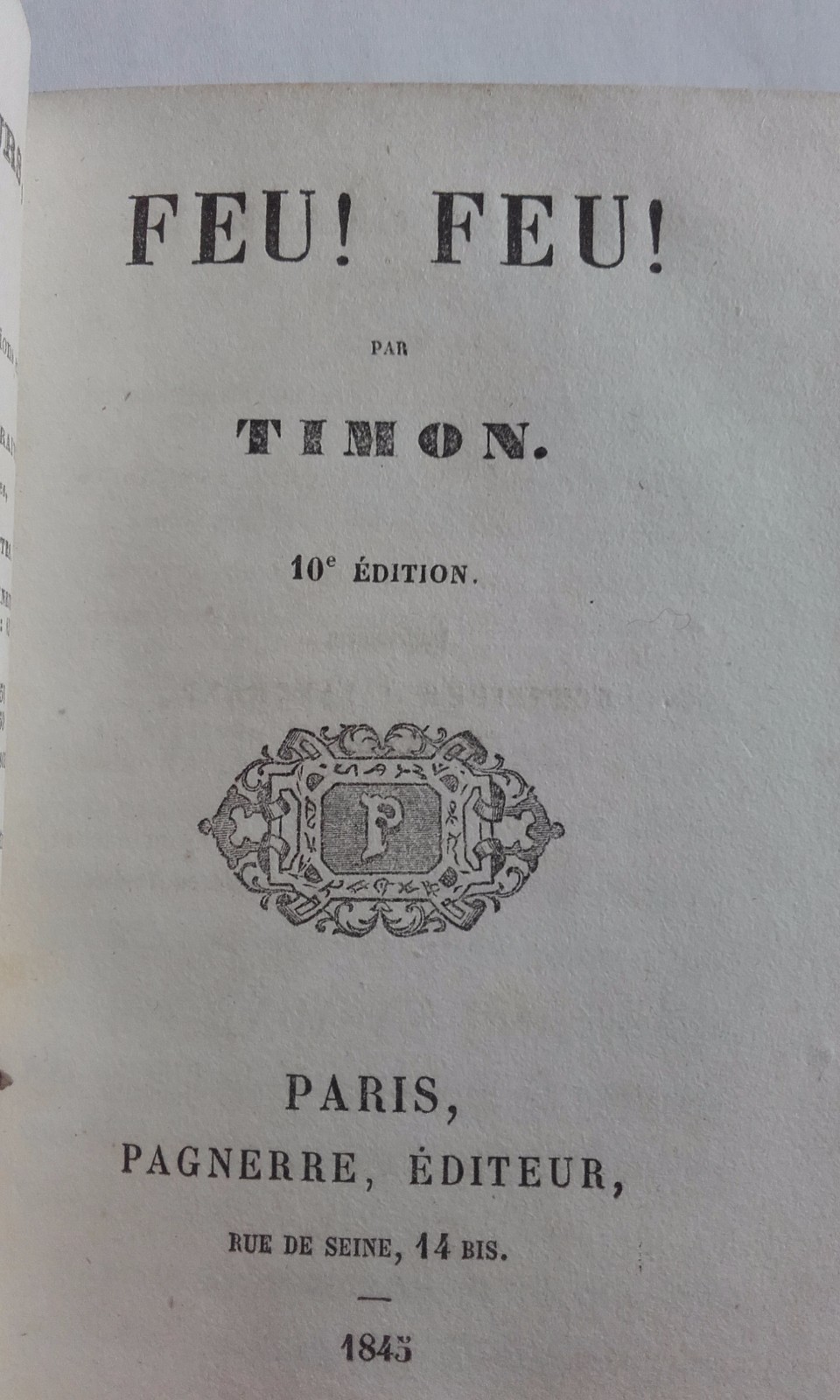 ウルトラモンタン主義についての議論<span class="lla-card-orig-wrap"><span class="lla-card-orig">❦ TIMON Feu ! Feu ! – oui et non 1845</span></span> - La Librairie Antique