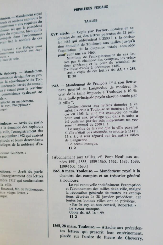 Toulouse Roschach Ville de Toulouse Inventory of Municipal Archives