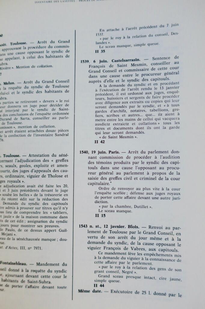 Toulouse Roschach ville de Toulouse inventaire des archives communales..