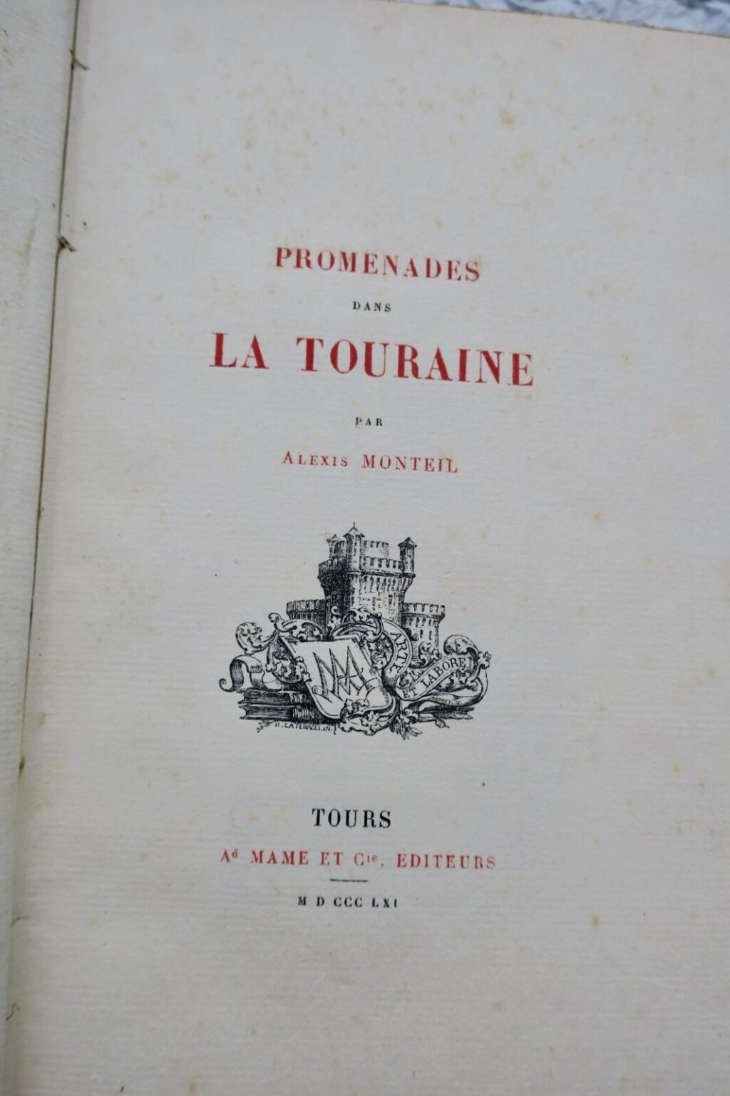 Explorations of Touraine