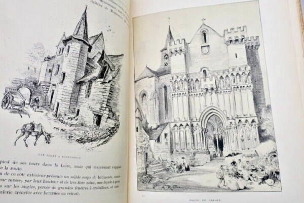 TOURAINE ROBIDA La vieille France : La TOURAINE lithographies