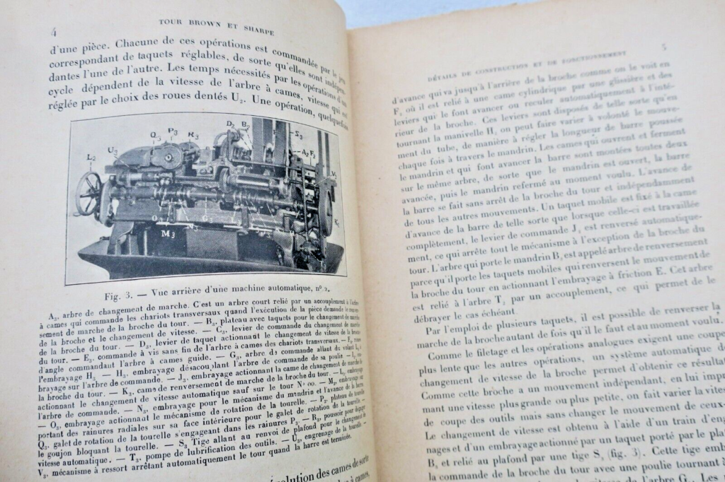 Tours automatiques. Première partie : Tours à broche simple