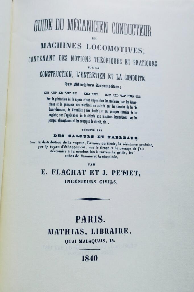 1840 Nachdruck des Lokomotivführer-Handbuchs