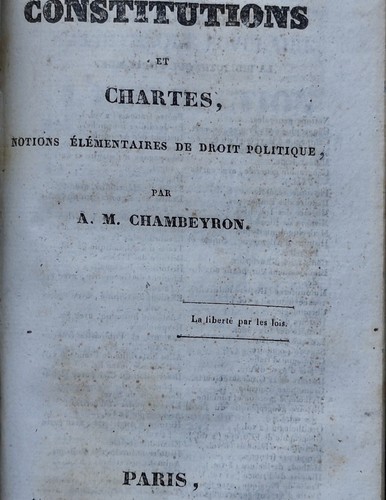 Soziale Ökonomie und politische Rechte<span class="lla-card-orig-wrap"><span class="lla-card-orig">❦ TRAITE D’ECONOMIE SOCIALE,CONSTITUTIONS ET CHARTES,DROIT 1833</span></span> - La Librairie Antique